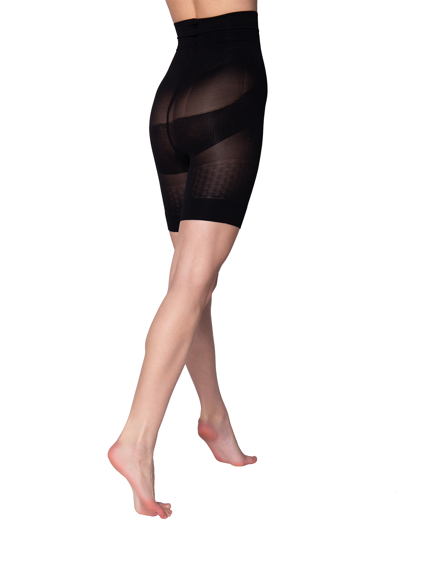 Pantaloni scurti, Petra-Elisa, 140 Den, Body Slim, Negru, S